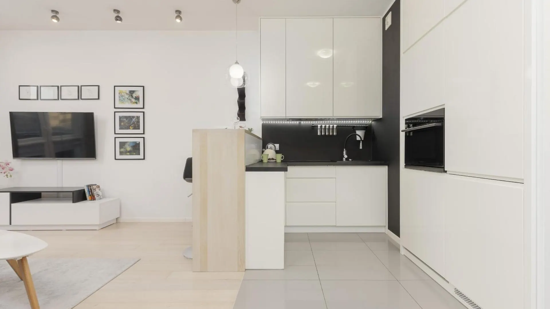 Subtle Colors Apartment In Warsaw With Furnished Balcony By Renters