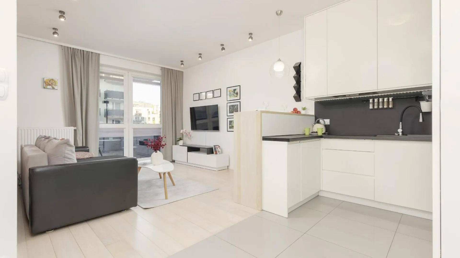 Subtle Colors Apartment In Warsaw With Furnished Balcony By Renters
