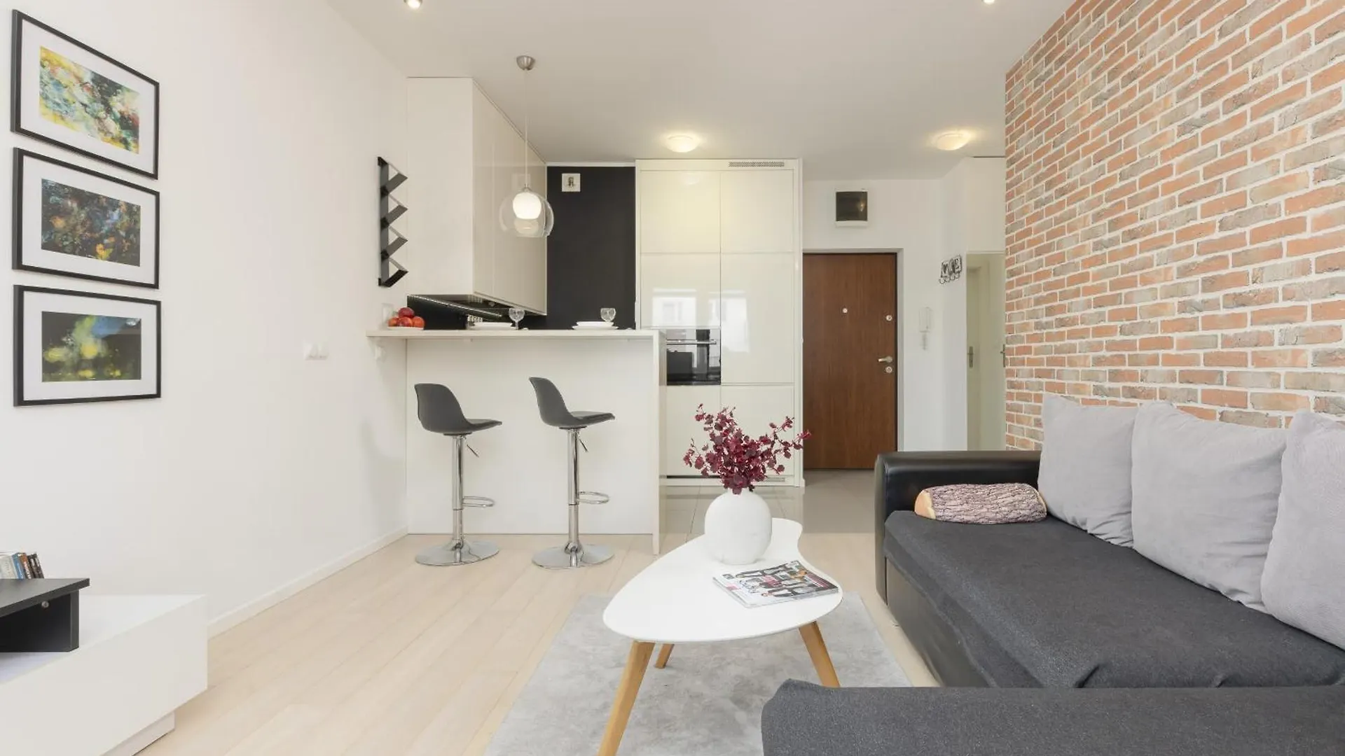 Subtle Colors Apartment In Warsaw With Furnished Balcony By Renters