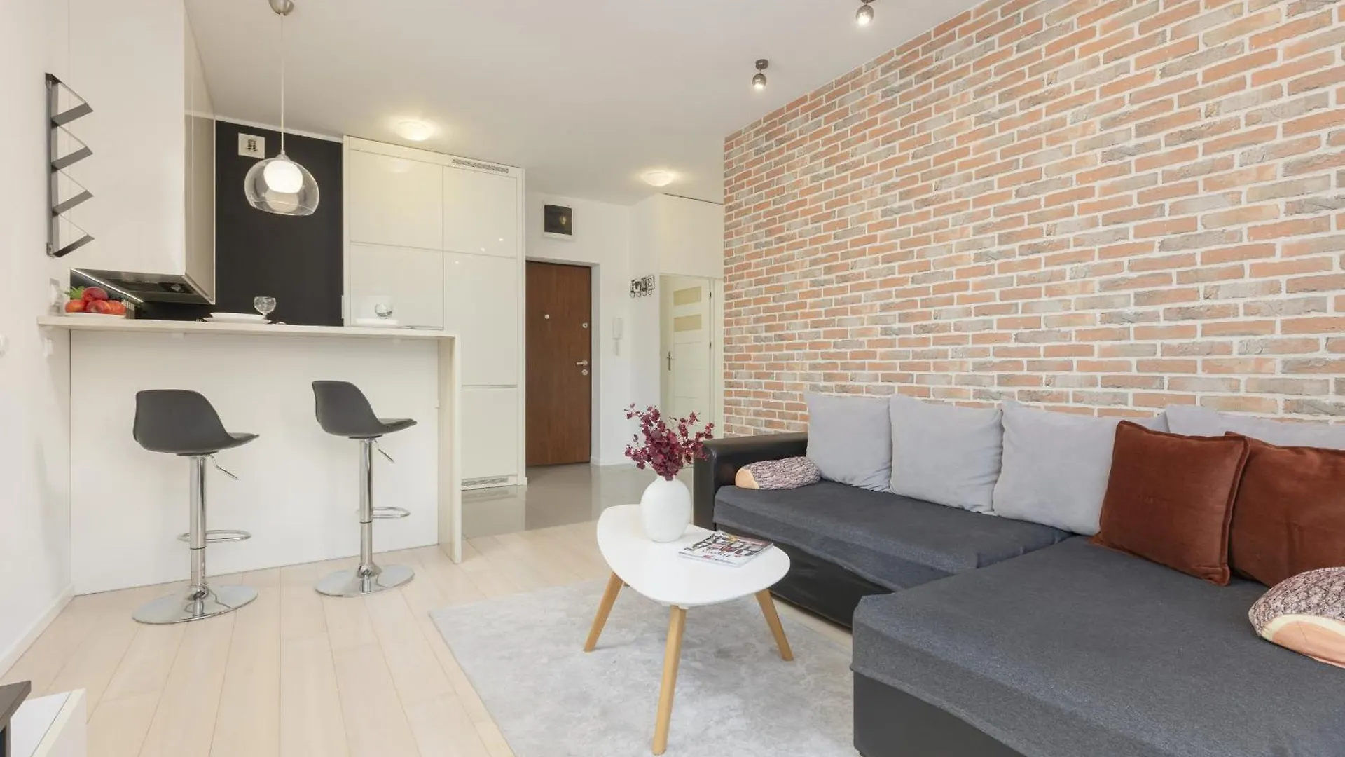 Subtle Colors Apartment In Warsaw With Furnished Balcony By Renters
