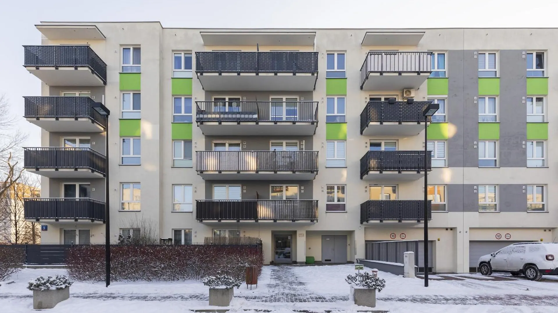 Subtle Colors Apartment In Warsaw With Furnished Balcony By Renters
